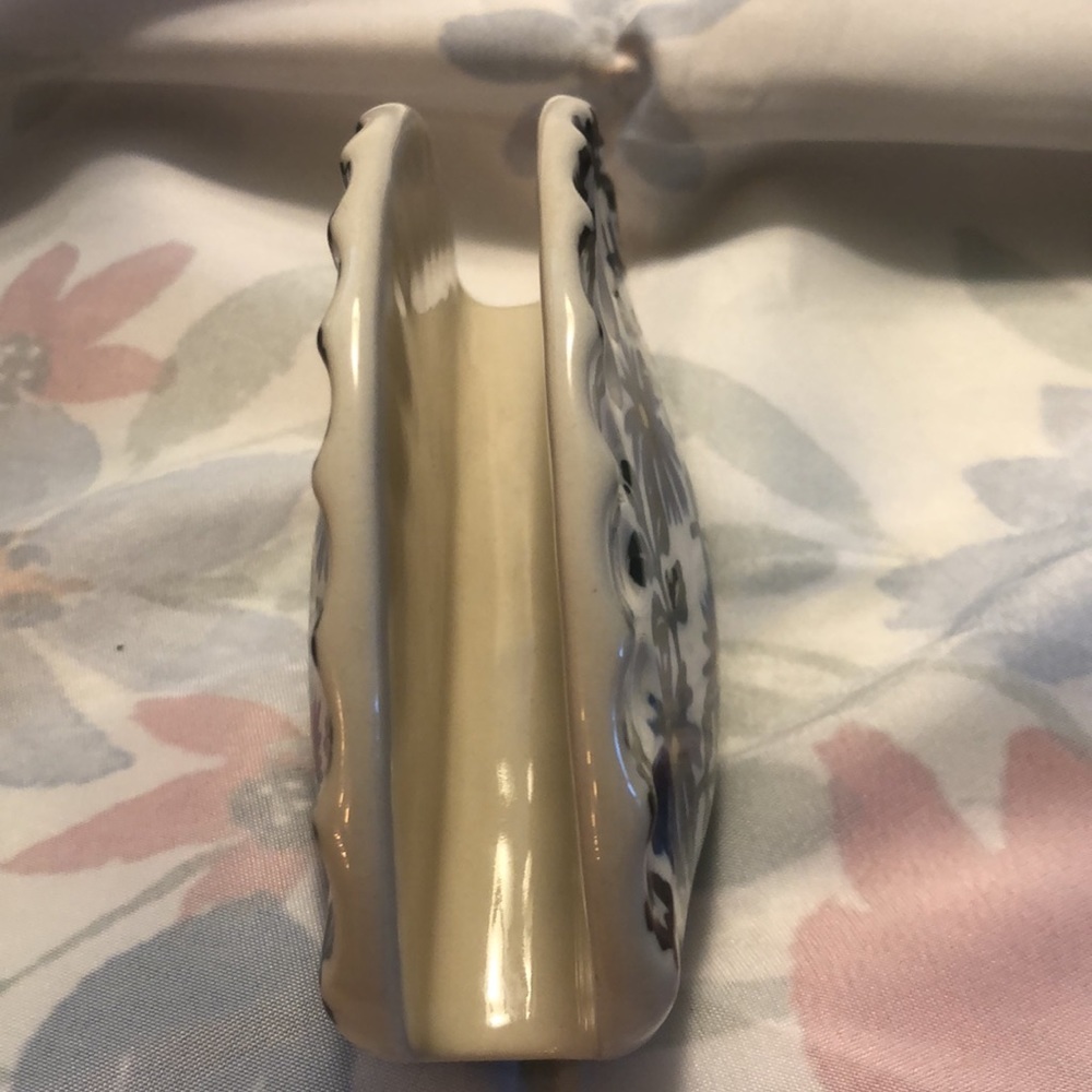 Manufaktura W. Bolestawiec Floral Napkin Holder Polish Pottery 5.5x3” - Picture 4 of 5